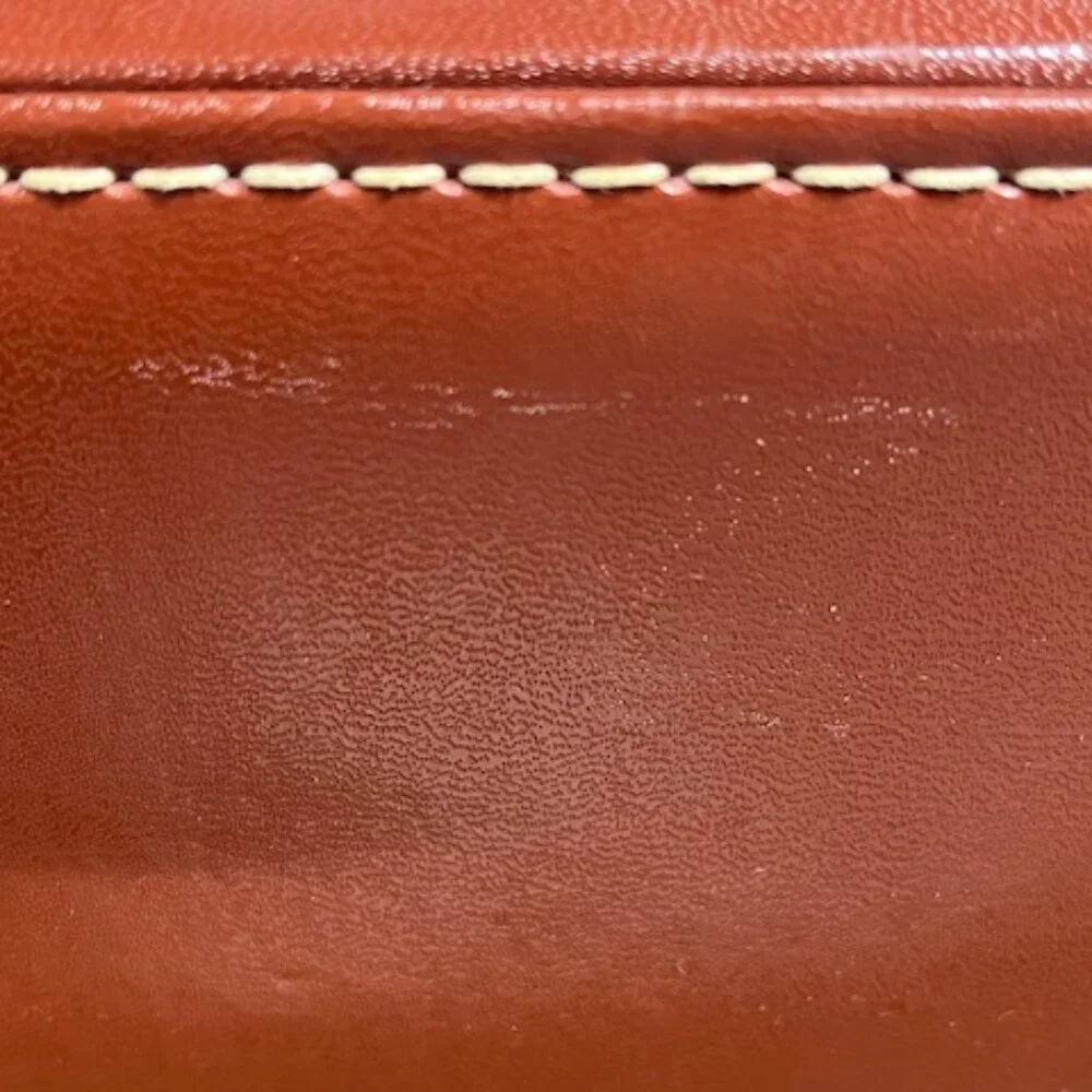 VTG Alfa Faux Leather Brown Toiletry Travel Accessory Zip Around Bag 8.5